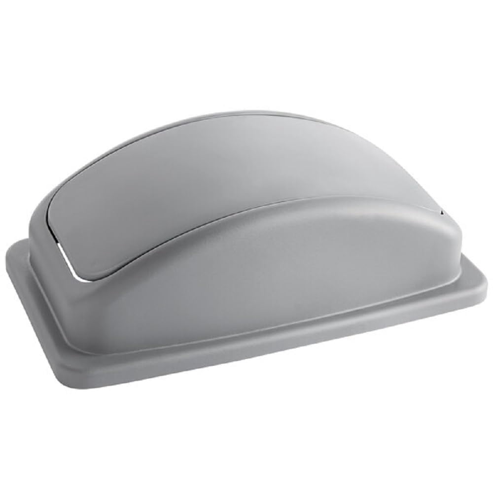 TrueCraftware- 23 Gallon Rectangular Trash Can Lid only 20-1/2" x 11-1/4" x 6-1/4" Gray Color- Wastebasket Garbage Bin Lid Recycling Bin Cover Kitchen Bathroom Bedroom Office Trash Can