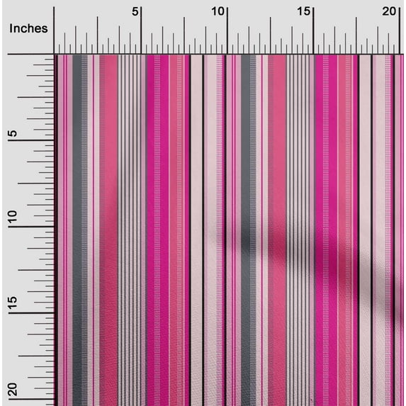 oneOone Viscose Chiffon Fabric Bayadere Stripe Printed Fabric 1 Yard 42 Inch Wide