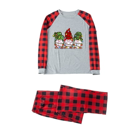 

AnuirheiH Parent-child Pjs Warm Christmas Suit Homewear Pajamas Long-Sleeved Trousers Two-Piece Set（Dad） 4$ off 2nd item