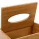 thumbnail image 5 of Porta pañuelos rectangular de bambú, organizador de papel facial, dispensador de pañuelos, 5 of 7
