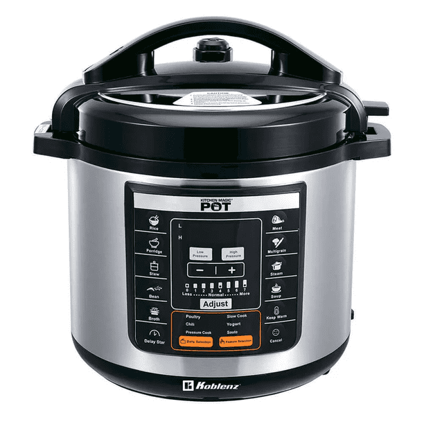 Olla Electrica Koblenz KMP-1000 IN 6 Lts 17 funciones Kitchen Magic Pot Plata