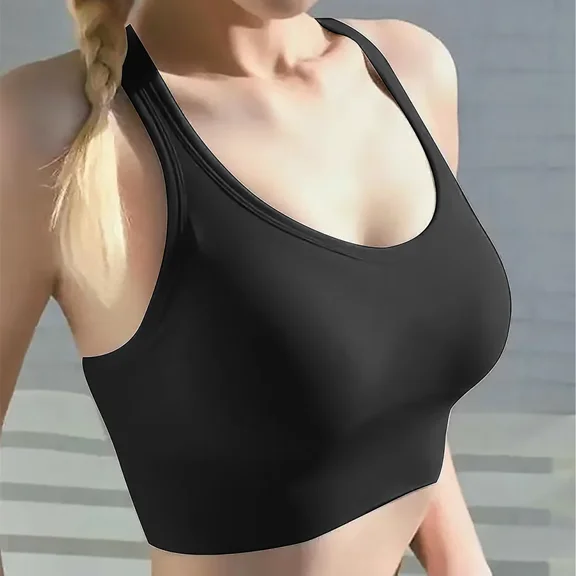 Womens Low Support Seamless Keyhole soft Sports Bra