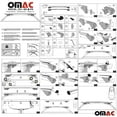 thumbnail image 5 of OMAC Cross Bar Pro Bike Carrier Set Roof Mount Rack Aluminum 50" Black, 5 of 14
