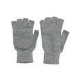 Winter Fingerless Gloves with Flap Cover Mitten Gloves, 56_Grey