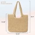 thumbnail image 2 of Bolsas de playa para mujer GOLDTIMO bolso de mano de hombro suave y tela grande Beige L, 2 of 5