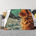 thumbnail image 1 of Fotbe Space Adventurer Cat Manta de Franela con Estampado, Manta Ultrasuave para Cama, Sofá, Auto, Hipoalergénica y Antibolitas-40"x30", 1 of 6
