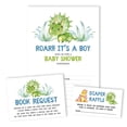 thumbnail image 4 of Inkdotpot Set Of 30Dinosaur Baby Shower Invitations-Diaper Raffle Tickets And Baby Shower Book Request Cards Jungle Animals Invites Its A Boy Its A Girl, 4 of 7
