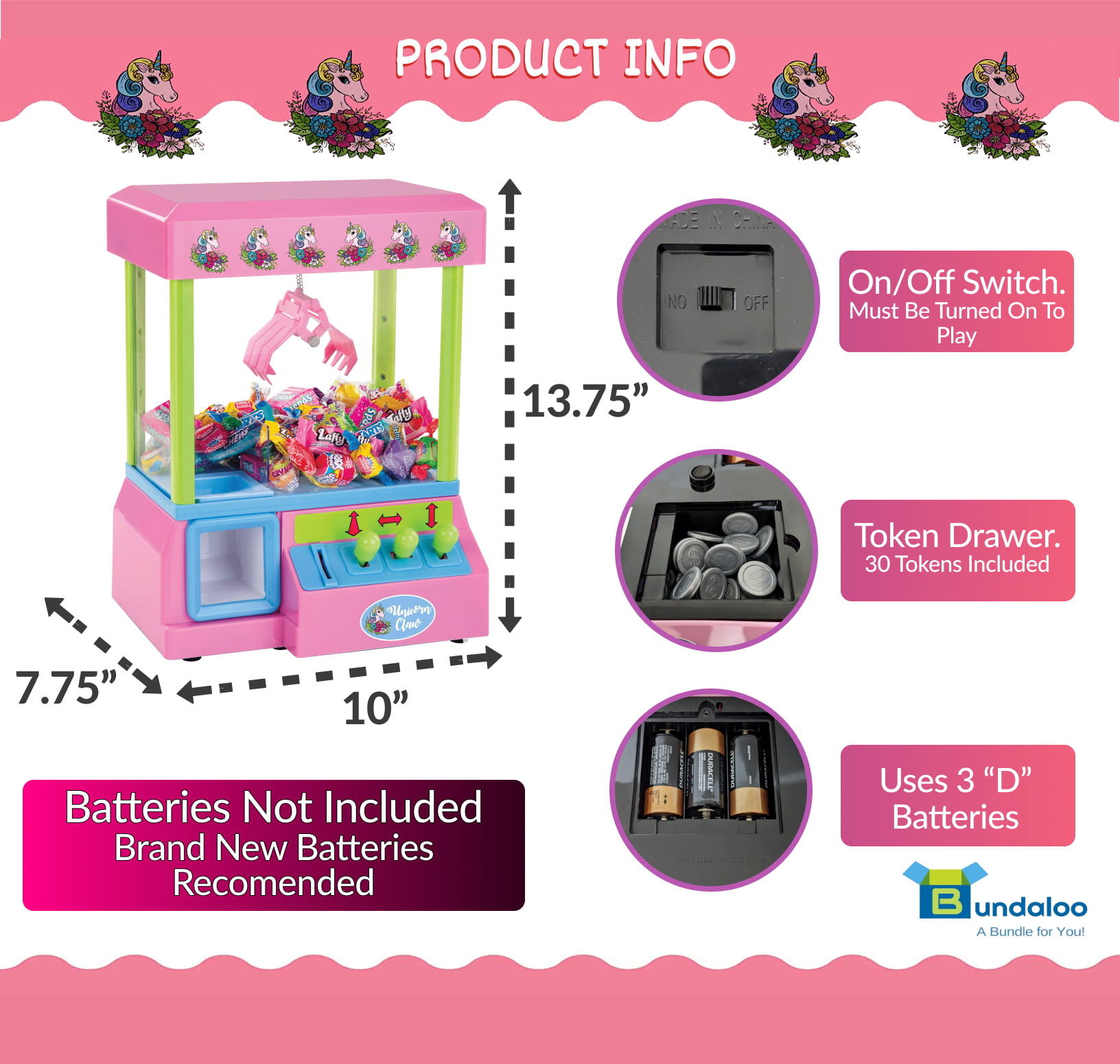 Unicorn Candy Claw Machine – hoovyproducts