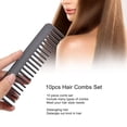 thumbnail image 3 of Set de Peines para el Cabello, Cuidador de Plástico Portátil de Masaje de Larga Duracia cuidados para el Cabello 10 piezas de desglose de peinado para al aire libre, 3 of 7