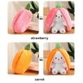 thumbnail image 3 of Strawberry Carrot Rabbit Plush Toy Creative Bag Fruit Transform into Bunny Stuffed Toy For Girls Christmas Gift (25cm), 3 of 5