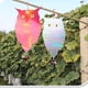 thumbnail image 4 of Paquete de 2 escondites para pájaros, decoración colgante con forma de búho para asustar a los pájaros, cuervos, palomas y repelente de pájaros, antigolpes en las ventanas, 4 of 5