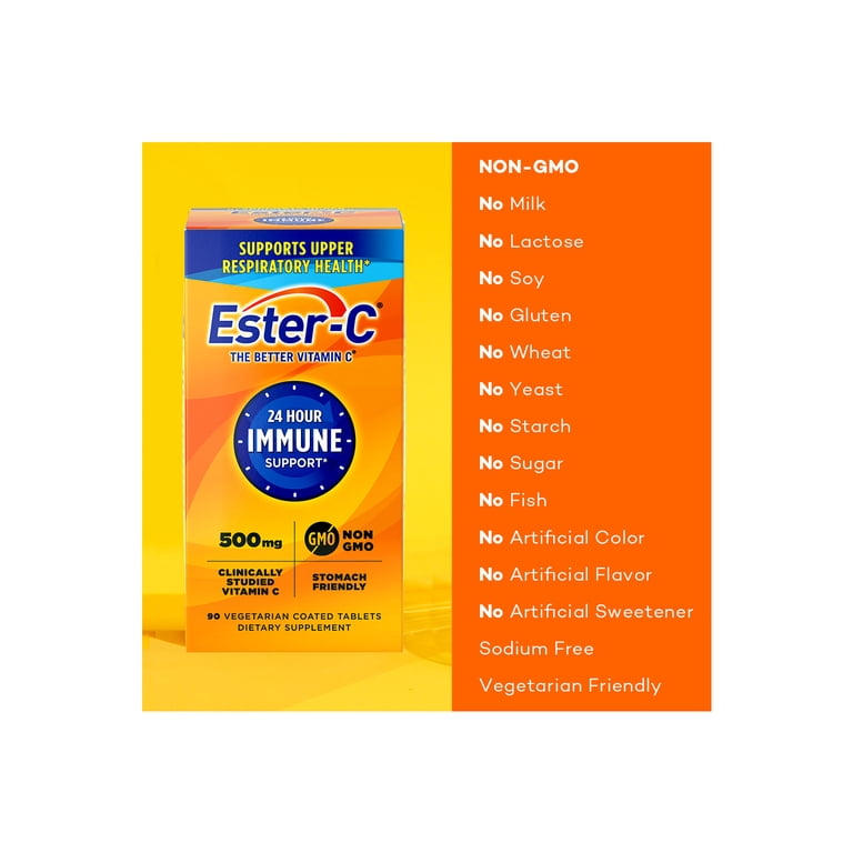 Ester-C Vitamin C 500mg, 24-Hour Immune Support photo 2