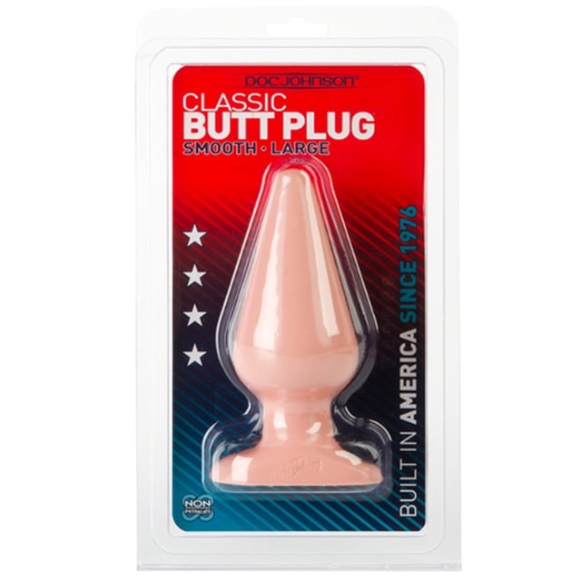 Classic Bouchon de Fesses - Lisse - Grand - Blanc