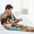 thumbnail image 6 of Susaid Funny Swimming Chihuahua Print Men's Long Sleeve Pajama Set, Two-Piece Button-Down Loungewear PJs Set, Comfortable Sleepwear for Relaxation-X-Large, 6 of 7