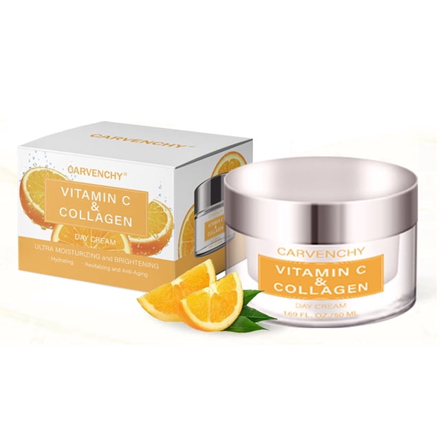 Crema Hidratante E Iluminadora con Vitamina C (50 Ml) | Hidratante, Nutritiva y Antioxidante | Crema Vc para Un Tono de Piel Uniforme