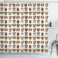 thumbnail image 1 of Ambesonne Dogs Shower Curtain, Comical Dog Caricature Design, 69"Wx75"L, Multicolor, 1 of 3