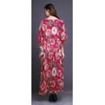 thumbnail image 4 of Bimba Longue Robe Caftan Maxi de Plage, par-Dessus de Maillot de Bain, Kaftan pour Femmes, Magenta, 4 of 5