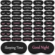 wonima10 40 Pcs Funny Sleep Eye Mask Soft Night Mask Bulk for Sleeping Blackout Blindfolds with Adjustable Strap for Women Men Kids Nap Meditation Party Travel Christmas Gifts Favors(Mixed Colors)