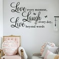 thumbnail image 3 of SPRING PARK Love Every Moment Laugh Every Day Live Beyond Words Wall Decal Sticker Quotes, Removable DIY Saying Wallpaper Home Decor for Living Room Bedroom, 3 of 5