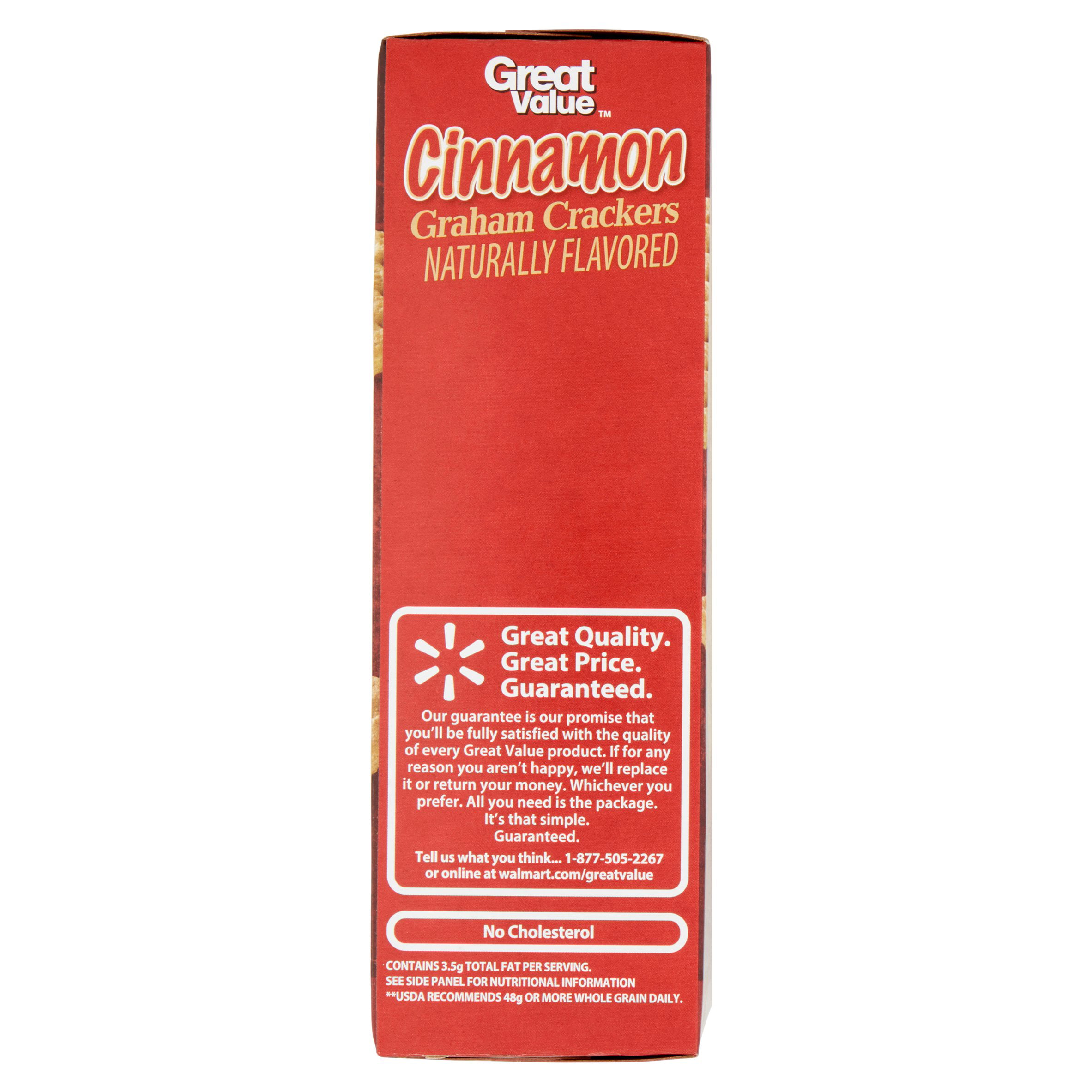 Great Value Graham Crackers, Cinnamon, 3 Count, 14.4 oz - Walmart.com