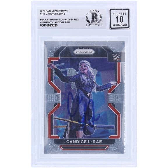 Candice LeRae WWE Autographed 2022 Panini Prizm #153 Beckett Fanatics Witnessed Authenticated 10 Card - Fanatics Authentic Certified