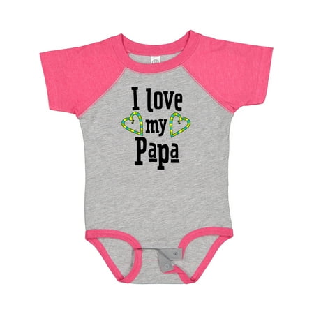 

Inktastic I Love My Papa- Hearts Gift Baby Boy or Baby Girl Bodysuit