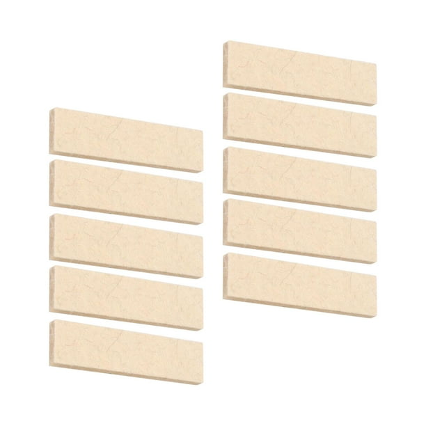 10 Piezas Pastillas de Freno DYNWAVEMX Fieltro de Lana Beige para Bicicleta de Ejercicio
