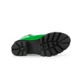 thumbnail image 5 of BLISSFUL STEP Women's Chunky Heel Zip Platform Block Combat Boots Green 7, 5 of 7