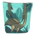thumbnail image 2 of NOVICA Cotton tote bag, 'Dinosaur's Message', 2 of 5