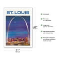 thumbnail image 2 of St. Louis Missouri - Gateway Arch - Vintage Airline Travel Poster by Frederick Conway c.1966 - Fine Art Rolled Canvas Print 27in x 40in, 2 of 4