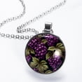 thumbnail image 2 of Grape Women's Round Glass Pendant Necklace, 2 of 5