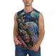 thumbnail image 1 of Fotbe Rainbow Astronaut Space Landscape Men's Camiseta sin Mangas Estampada para Hombres, Playera Casual para Gimnasio, Entrenamiento, Playa-Medium, 1 of 7