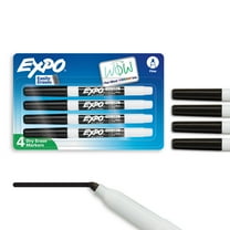 EXPO Dry Erase Markers, Black, Fine Tip, 4 Count