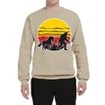 thumbnail image 2 of Wild Bobby Sunset Silhoutte Unicorn and Sasquatch Unisex Crewneck Sweatshirt, 2 of 6