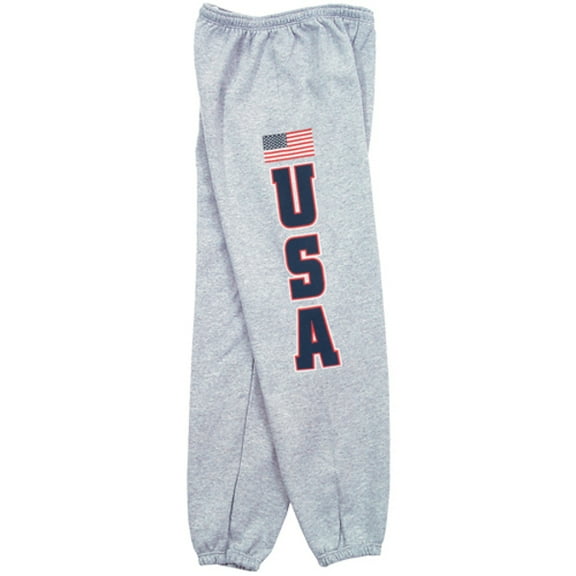 Usa Flag Mens Sweatpant Grey - Small