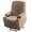 Taupe, variant on Rich Velvet Recliner Slipcover - 1 Piece Stretch Cover for Power Lift Chairs with Side Pocket, Soft Thick Furniture Protector Fits Standard/Large Electric Recliners (Brown)