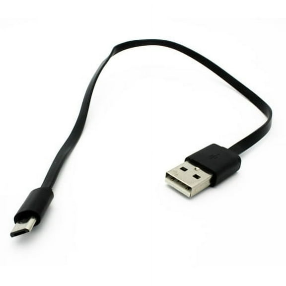 Short 1ft Flat USB Cable Compatible With ASUS Google Nexus 7 2 7 - Barnes & Noble NOOK HD  HD Color - BLU Vivo XI, Tank Extreme Pro (T0010UU), Studio X8 HD, S1, R1 Plus, Pure View Y1N