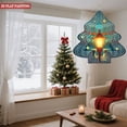 thumbnail image 3 of Metal Hanging Christmas Tree Wind Spinner - Festive Garden Decoration with Starry Design Perfect for Holiday Yard Decor, 3 of 7