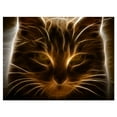 thumbnail image 2 of Glowing Fractal Cat Illustration - Animal Canvas Wall Art, 2 of 3