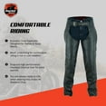 thumbnail image 6 of Daniel Smart Motorcycle Leather Chaps All-Season Women’s Assless Chaps with Customizable Fit & Carry Pocket, 6 of 7