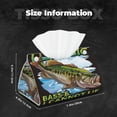 thumbnail image 5 of Logiee i like big Bass & i cannot lie Print Tissue Box Cover,Stylish Tissue Box Holder Decorative Tissue Cover for Bathroom Toilet Bedroom Living Room Table Desk Office, 5 of 7