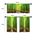 thumbnail image 4 of LALILO Kitchen Curtains and Valances Set of 3 36" Bamboo Window Treatment Tiers for Window Decor, 4 of 5