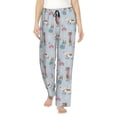 thumbnail image 2 of Lsque Cute Snowflake Dachshund Print Women's Pajama Pants, Lounge Pant - Comfortable Home Wear,Elastic Waistband, Stylish Design-, 2 of 9