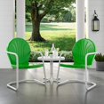 thumbnail image 7 of ZXNYH KO10004WH Griffith 3-Piece Retro Metal Outdoor Seating Set with Table and 2 Chairs, White, 7 of 7