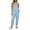 Blue, variant on Overalls for Women Lounge Sleeveless Adjustable Button Strap Tapered Rompers Casual Loose Vintage Jumpsuits with Pockets