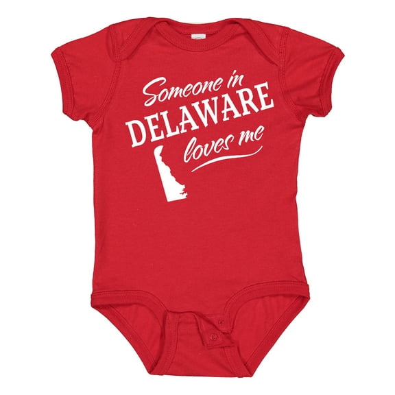 Inktastic Someone in Delaware Loves Me Boys or Girls Baby Bodysuit