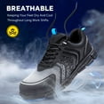 thumbnail image 5 of SPIEZ Men's Ultra-Light Composite Toe Safety Shoes - Anti-Impact, Puncture-Resistant & Slip-Resistant for Work & Casual Wear,Black Size 10, 5 of 10