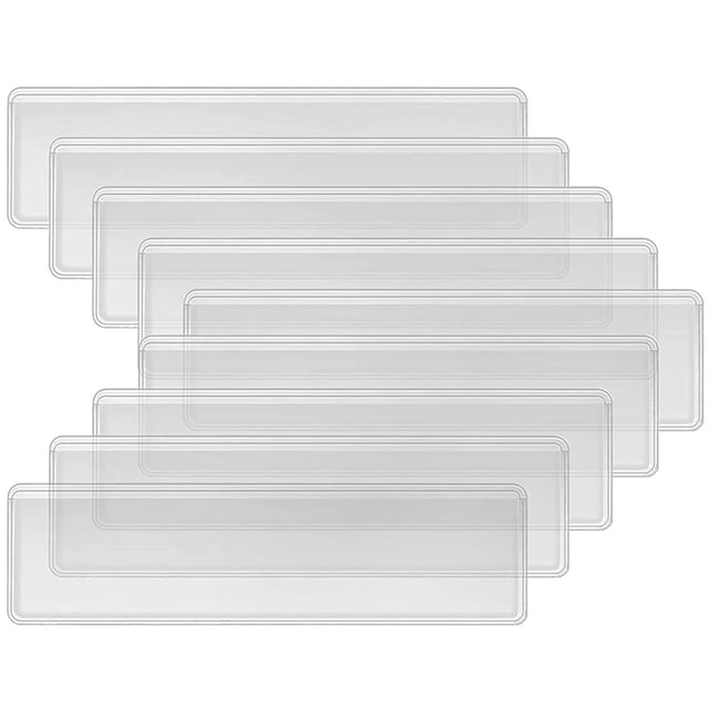 HOOWIFFY 50Ud Bolsillos Plásticos Autoadhesivos Para Tarjetas Con Adhesivo Fuerte Y Transparente