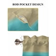 thumbnail image 6 of Teal Blue Ombre Bathroom Window Curtain, Modern Abstract Gradient Art Light Filtering Coffee Kitchen Curtains, Bedroom Living Room Curtains 2 Panel 84"x45", 6 of 6