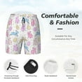 thumbnail image 4 of Kdxio Easter Colorful Rabbit Print Men's Swim Trunks with Compression Liner 7 Inch Inseam Quick Dry Swim Shorts, 4 of 7